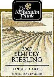 Dr Konstantin Frank 2007 Semi Dry Riesling